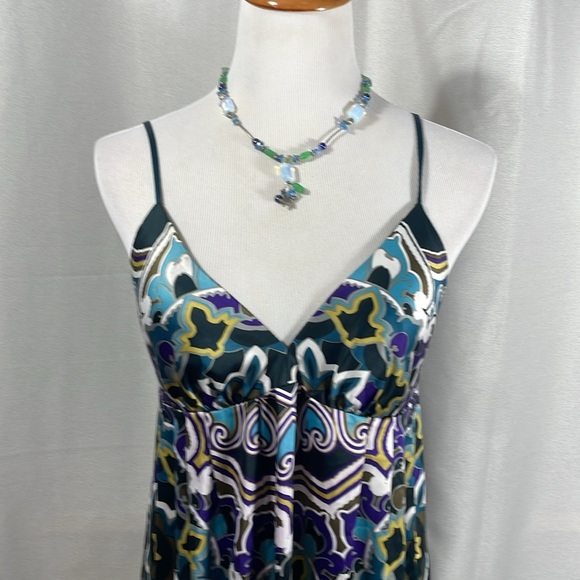 Y2k Ice Multicolor Scarf Dress Spaghetti straps - Picture 5 of 9